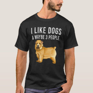 Camiseta Eu Gosto de Cães Norwich Terrier E Talvez 3 Pessoa