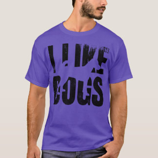 Camiseta Eu gosto de cães retro família