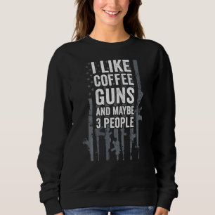 Camiseta Eu Gosto de Café Armas E Talvez 3 Pessoas Bandeira