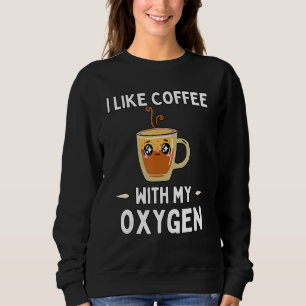 Camiseta Eu Gosto De Café Com Meu Sobrealimentador De Oxigê