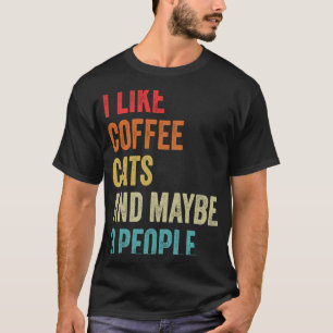 Camiseta Eu Gosto de Café Gatos & Talvez 3 Pessoas Gato Caf