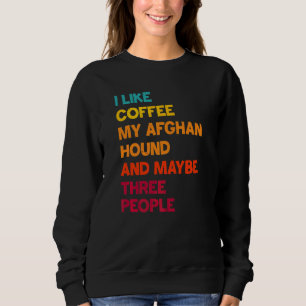 Camiseta Eu Gosto de Café Meu Afghan Hound e Talvez 3 Pesso
