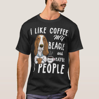 Camiseta Eu Gosto De Café Meu Beagle E Talvez 3 Pessoas Bea