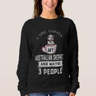 Camiseta Eu Gosto de Café Meu Cachorro Pastor Australiano T