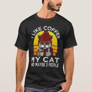Camiseta Eu Gosto De Café Meu Gato E Talvez 3 Pessoas De Vi