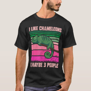 Camiseta Eu Gosto De Camaleões Talvez 3 Pessoas Engraçadas
