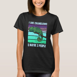 Camiseta Eu Gosto De Camaleões Talvez Três Pessoas Citação 