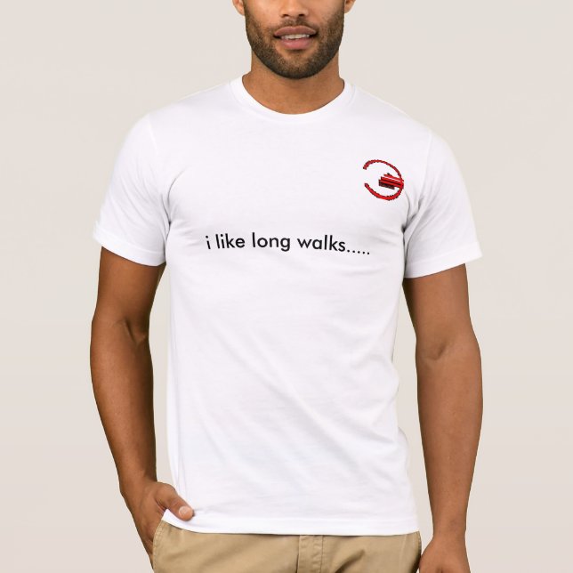 Camiseta eu gosto de caminhadas longas ..... (Frente)
