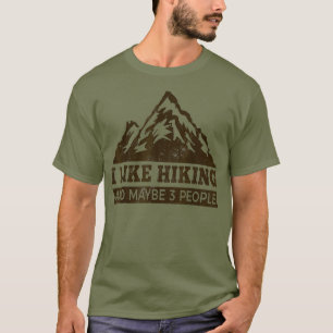 Camiseta Eu Gosto De Caminhar Talvez 3 Pessoas Engraçadas.