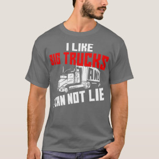 Camiseta Eu Gosto De Caminhões Grandes E Não Posso Mentir U