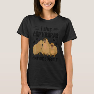 Camiseta Eu Gosto de Capivaras & Talvez 3 Pessoas Capivara
