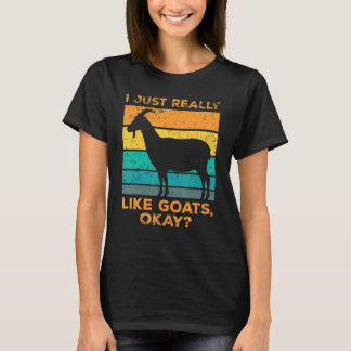 Camiseta Eu Gosto De Caprinos Apenas Segure Ok, Caprino Vin