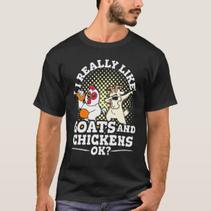 Camiseta Eu Gosto De Caprinos E Galinha.