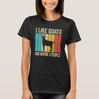 Camiseta Eu Gosto De Caprinos E Talvez 3 Pessoas De Fazenda