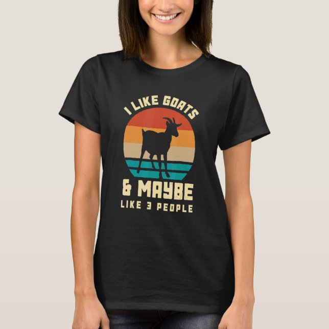 Camiseta Eu Gosto De Caprinos E Talvez Como 3 Pessoas De Ca (Frente)