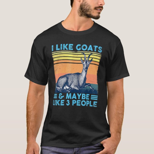 Camiseta Eu Gosto De Caprinos E Talvez Como 3 Pessoas De Fa (Frente)