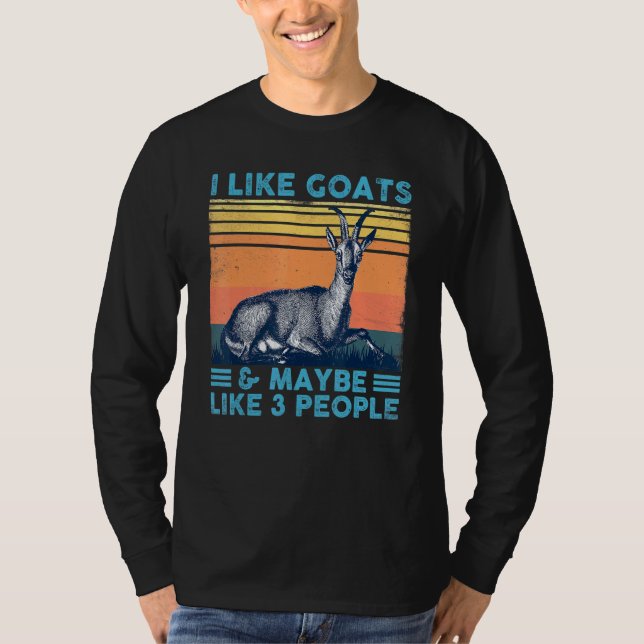 Camiseta Eu Gosto De Caprinos E Talvez Como 3 Pessoas De Fa (Frente)
