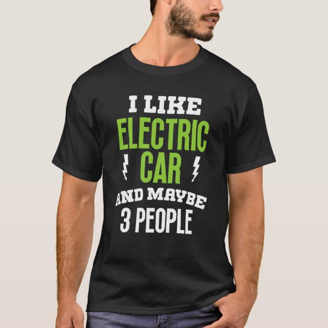 Camiseta Eu gosto de carro elétrico presente e dono de veíc (Frente)