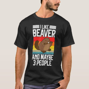 Camiseta Eu Gosto De Castor E Talvez 3 Pessoas De Cos De Ca