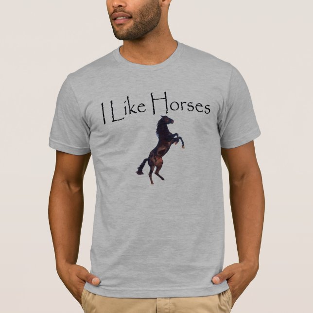 Camiseta Eu gosto de cavalos (Frente)