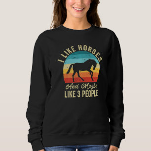 Camiseta Eu Gosto de Cavalos E Talvez Goste de 3 Pessoas Re