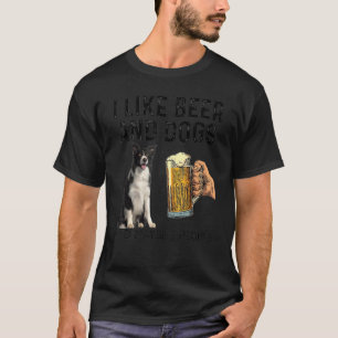 Camiseta Eu Gosto De Cerveja Bebendo E Cachorros Borda De C