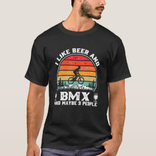 Camiseta Eu Gosto De Cerveja BMX E Talvez Como 3 Pessoas Re