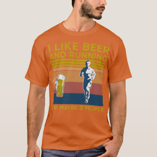 Camiseta Eu Gosto De Cerveja E Correr E Talvez 3 Pessoas St