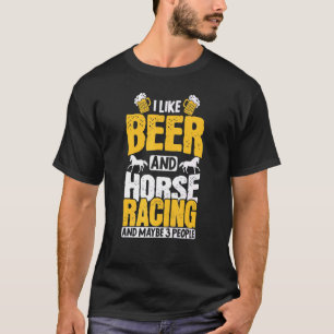 Camiseta Eu Gosto De Cerveja E Corrida De Cavalo E Talvez 3
