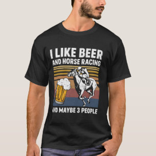 Camiseta Eu Gosto De Cerveja E Corrida De Cavalo E Talvez 3