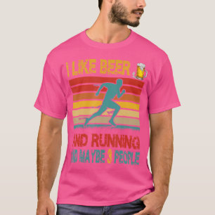 Camiseta Eu Gosto de Cerveja E Corrida E Talvez 3 Pessoas