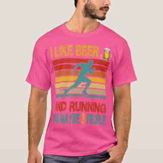 Camiseta Eu Gosto de Cerveja E Corrida E Talvez 3 Pessoas