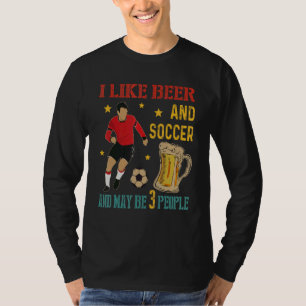 Camiseta Eu Gosto De Cerveja E Futebol E Talvez 3 Pessoas D