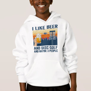 Camiseta eu gosto de cerveja e golfe de disco e talvez trê