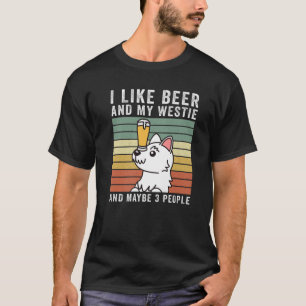 Camiseta Eu Gosto De Cerveja E Meu Cachorro De Vintage Retr