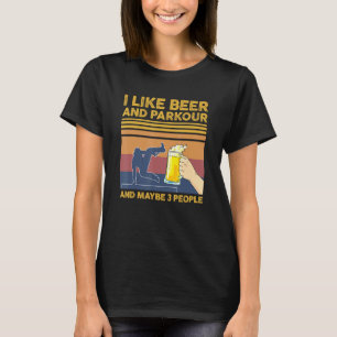 Camiseta Eu Gosto De Cerveja E Parkour E Talvez 3 Pessoas