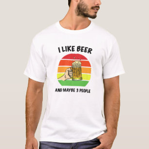 Camiseta Eu Gosto De Cerveja E Talvez De Três Pessoas - Am