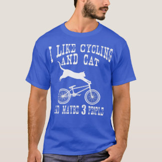 Camiseta Eu Gosto De Ciclismo E Gato Sarcástico Humor Intro