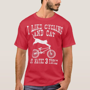 Camiseta Eu Gosto De Ciclismo E Gato Sarcástico Humor Intro