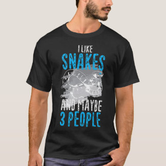 Camiseta Eu Gosto De Cobras E Talvez De 3 Pessoas