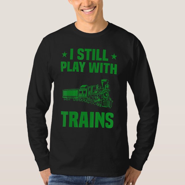 Camiseta Eu Gosto De Comboios Modelo De Comboios Homens Mul (Frente)
