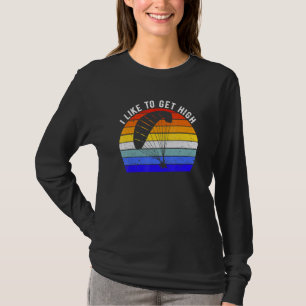 Camiseta Eu Gosto De Comer Skydi Divertido Com Parapente