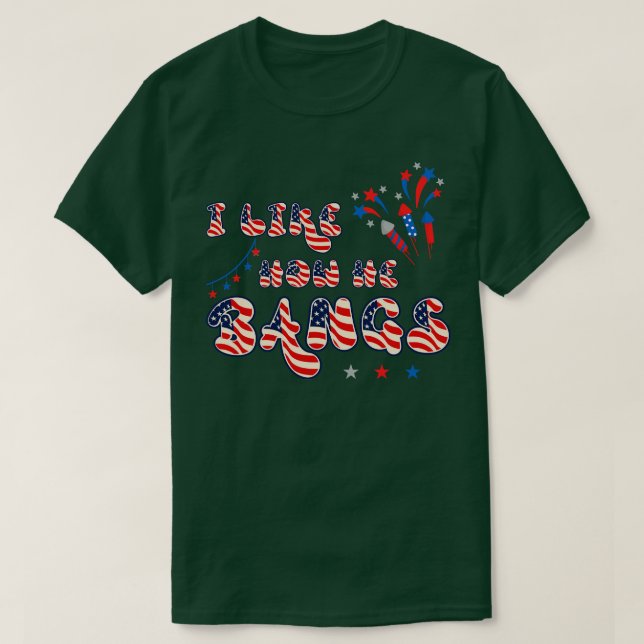 Camiseta Eu Gosto De Como Ele Bata Fogos De Artifício Em 4  (Frente do Design)