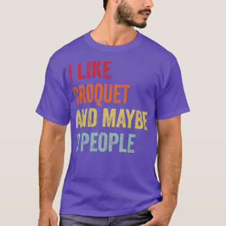 Camiseta Eu Gosto De Croquet Talvez 3 Pessoas