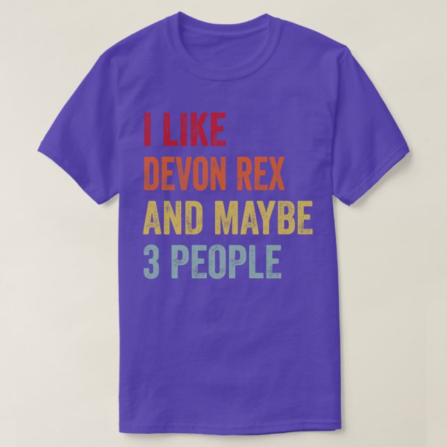 Camiseta Eu Gosto De Devon Rex Talvez 3 Pessoas (Frente do Design)