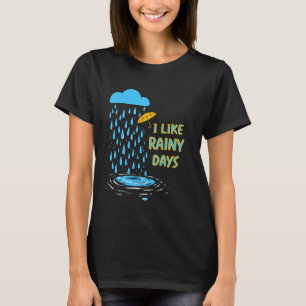 Camiseta Eu Gosto De Dias De Chuva Do Clima Chuva Da Chuva