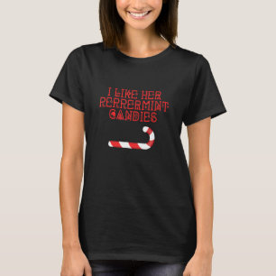 Camiseta Eu Gosto de Doces de Hortelã Natal Casais Ma