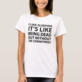 Camiseta Eu Gosto De Dormir Camisa-T