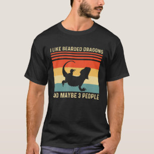 Camiseta Eu Gosto De Dragões Barbudos E Talvez 3 Pessoas De