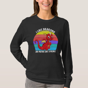 Camiseta Eu Gosto De Dragões E Talvez De Três Crianças Pess